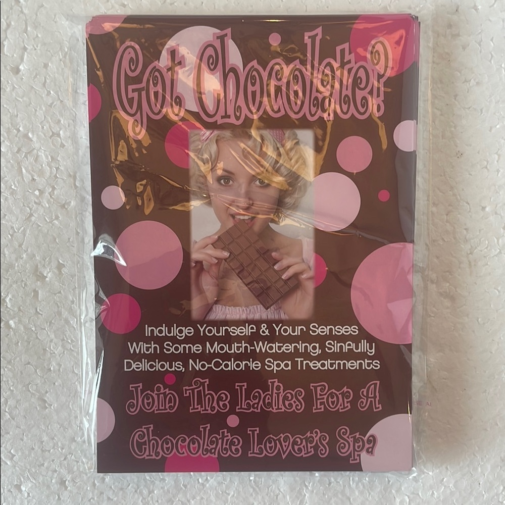 Got Chocolate?  Spa invitations postcards skin care party